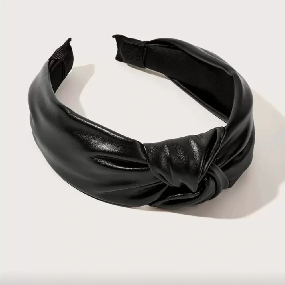 Solid Color Knot Pu‎ Hairband , Hair Accessory
